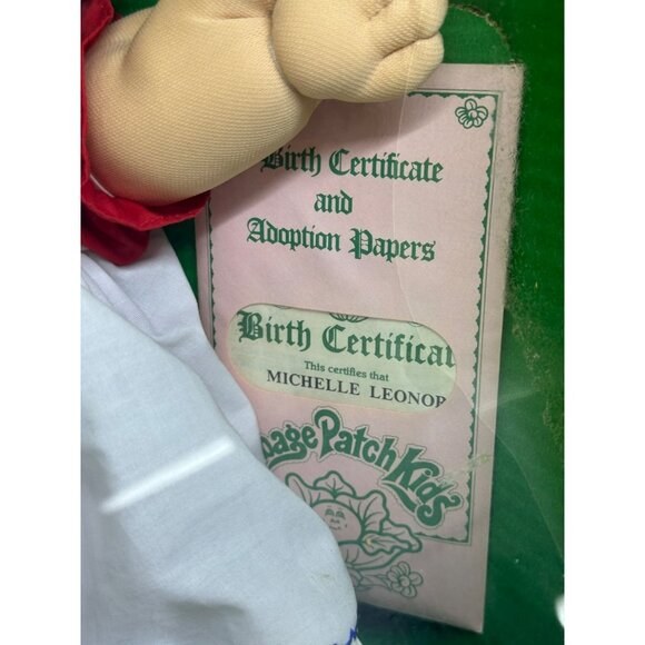 NIB VTG Cabbage Patch Kids Doll COLECO Limited Michelle-Leonor Birth Certificate - Picture 2 of 10
